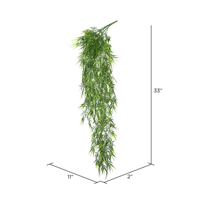 Vickerman 33" Artificial Green Mini Bamboo Leaf Bush Pack of 2