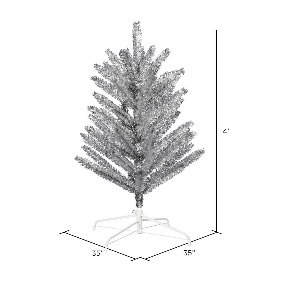 Vickerman 4' x 35" Vintage Aluminum Artificial Christmas Tree Unlit
