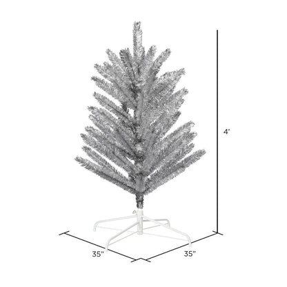 Vickerman 4' x 35" Vintage Aluminum Artificial Christmas Tree Unlit