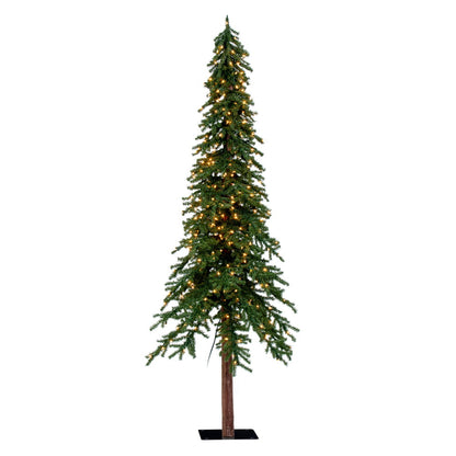 Vickerman 8' x 50" Natural Alpine Artificial Christmas Tree Warm White LED Lights.