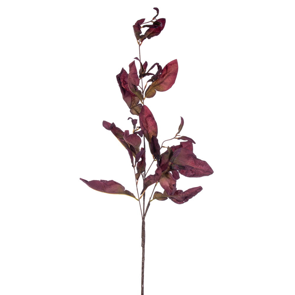 Vickerman 44.5" Plum Artificial Dried Pomelo Leaves Spray 2 per bag.