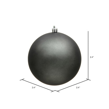 Vickerman 2.4" Pewter Matte Ball Ornament 24 per Bag