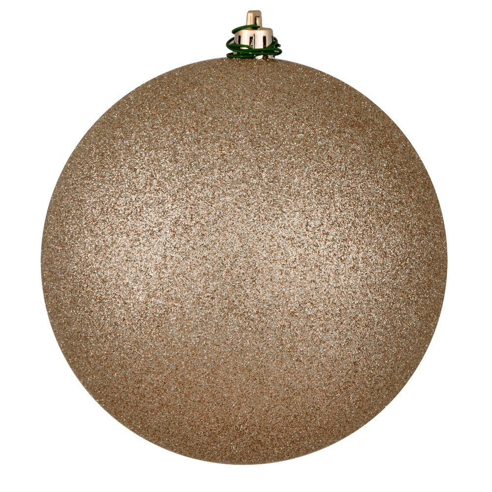 Vickerman 8" Oat Plastic Glitter Ball Ornament