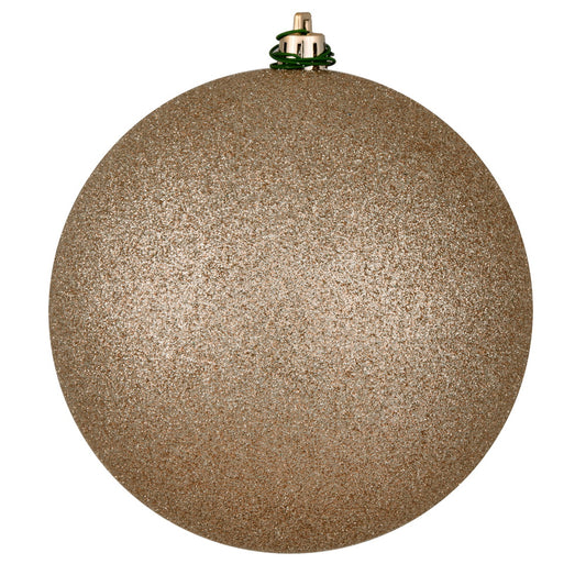 Vickerman 8" Oat Plastic Glitter Ball Ornament