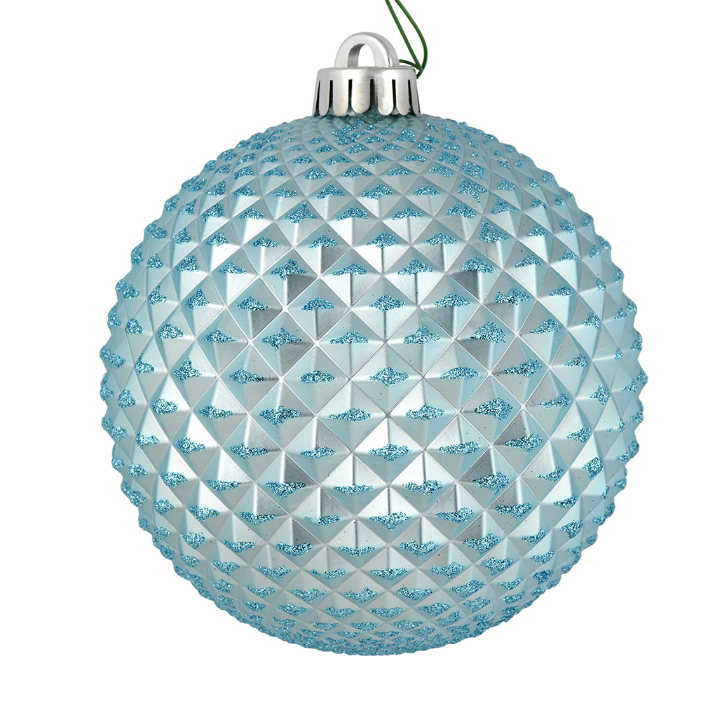 Vickerman 2.75" Baby Blue Durian Glitter Ball Ornament 12 per Bag