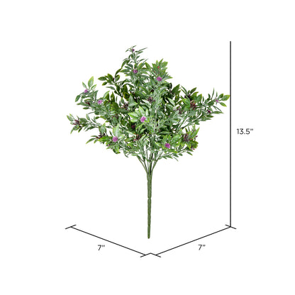 Vickerman 13.5" Artificial Purple UV Coated Wildflower Bush Pack of 2
