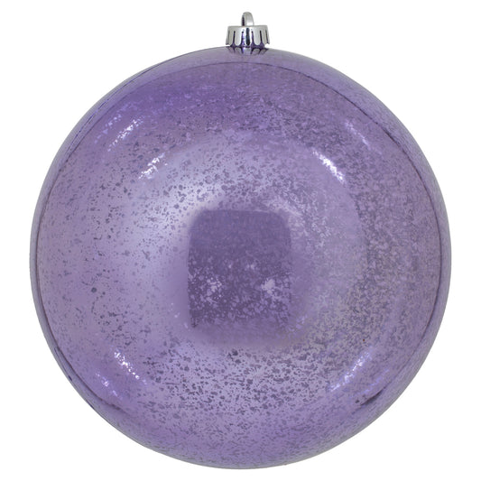 Vickerman 8" Lavender Mercury Ball Christmas Ornament Features a Shiny Finish.