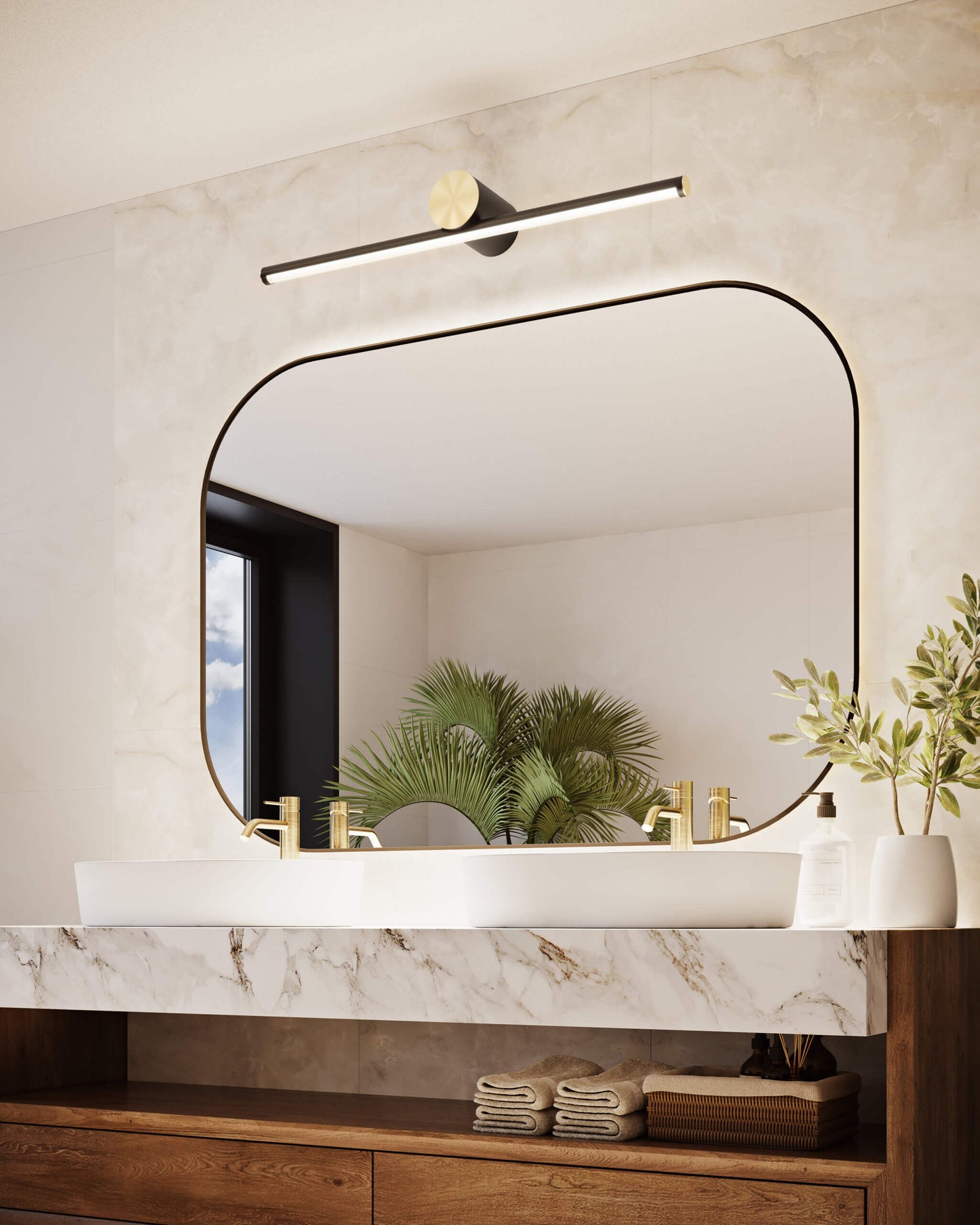 Dals Lighting Color Temperature Changing 2-Tone, Borealis, Aria And Noble Two Vanity Light - 24"/36 - 120V