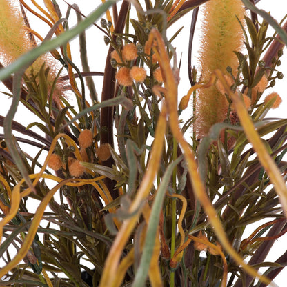 Vickerman 27" Artificial Yellow Euphorbia Onion Grass Bush.