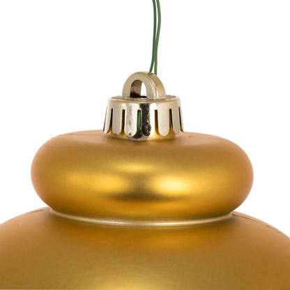 Vickerman 14" Honey Gold Matte Plastic Finial UV Resistant with Drilled Neck and Cap Secured with Green Floral Wire