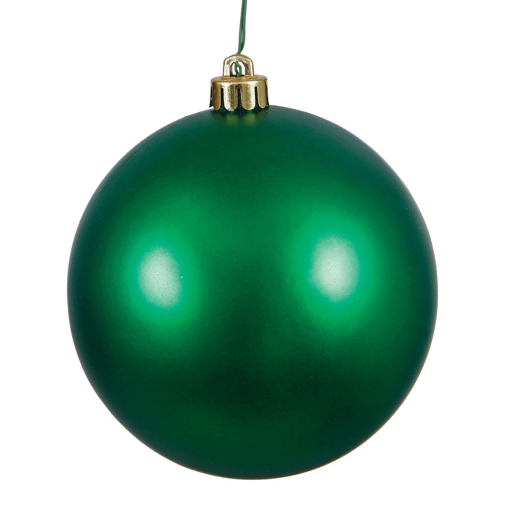 Vickerman 6" Emerald Matte Ball Ornament 4 per Bag