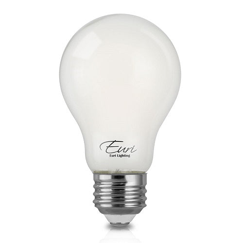 Euri Lighting VA19-3020ef Vintage LED 60-Watt Equivalent A19 Filament Lamp E26 Base Frosted Glass Dimmable - 2700K