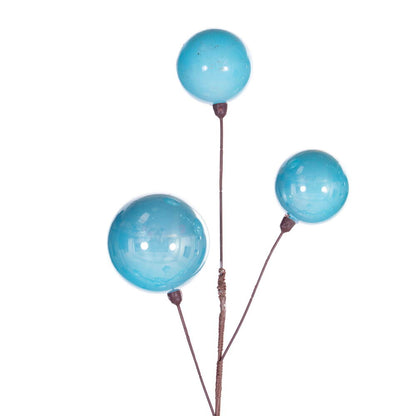 Vickerman 10' Baby Blue Pearl Branch Ball Wire Garland.