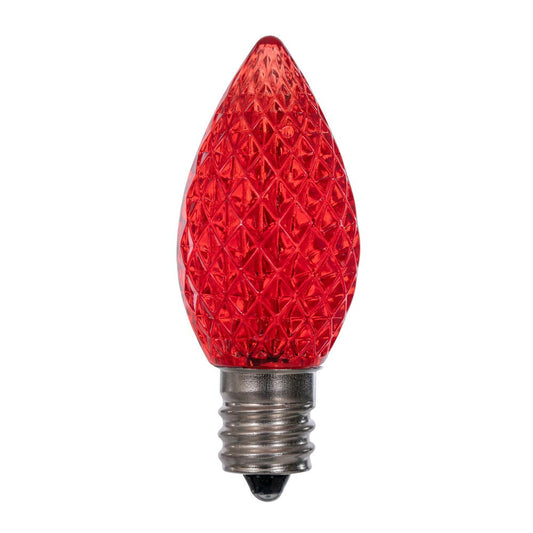 Vickerman C7 LED Red Faceted Replacement Bulb bag of 25