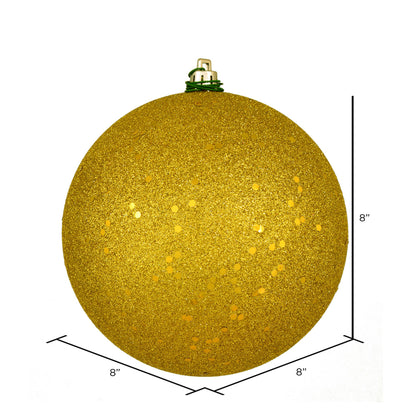 Vickerman 8" Medallion Gold Sequin Ball Ornament