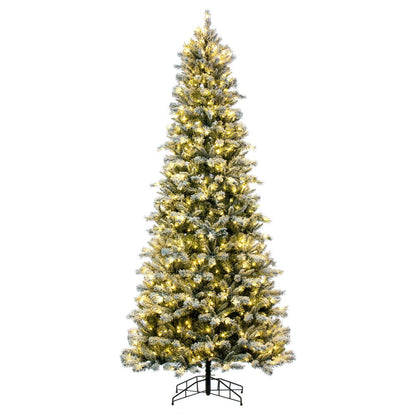 Vickerman 9' x 51" Frosted Glacier Pine Artificial Pre-Lit Christmas Tree with Folding Metal Tree Stand