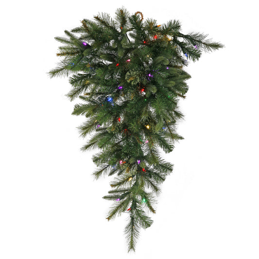 Vickerman 36" Cashmere Artificial Christmas Teardrop Multi-Colored Battery Operated LED Lights