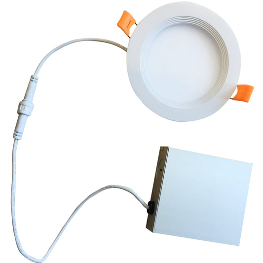 Bulbrite 9 Watt 4" Round Integrated LED Recessed Downlight with Metal JBOX and Baffle, 3000K Soft White Light, 650 Lumens