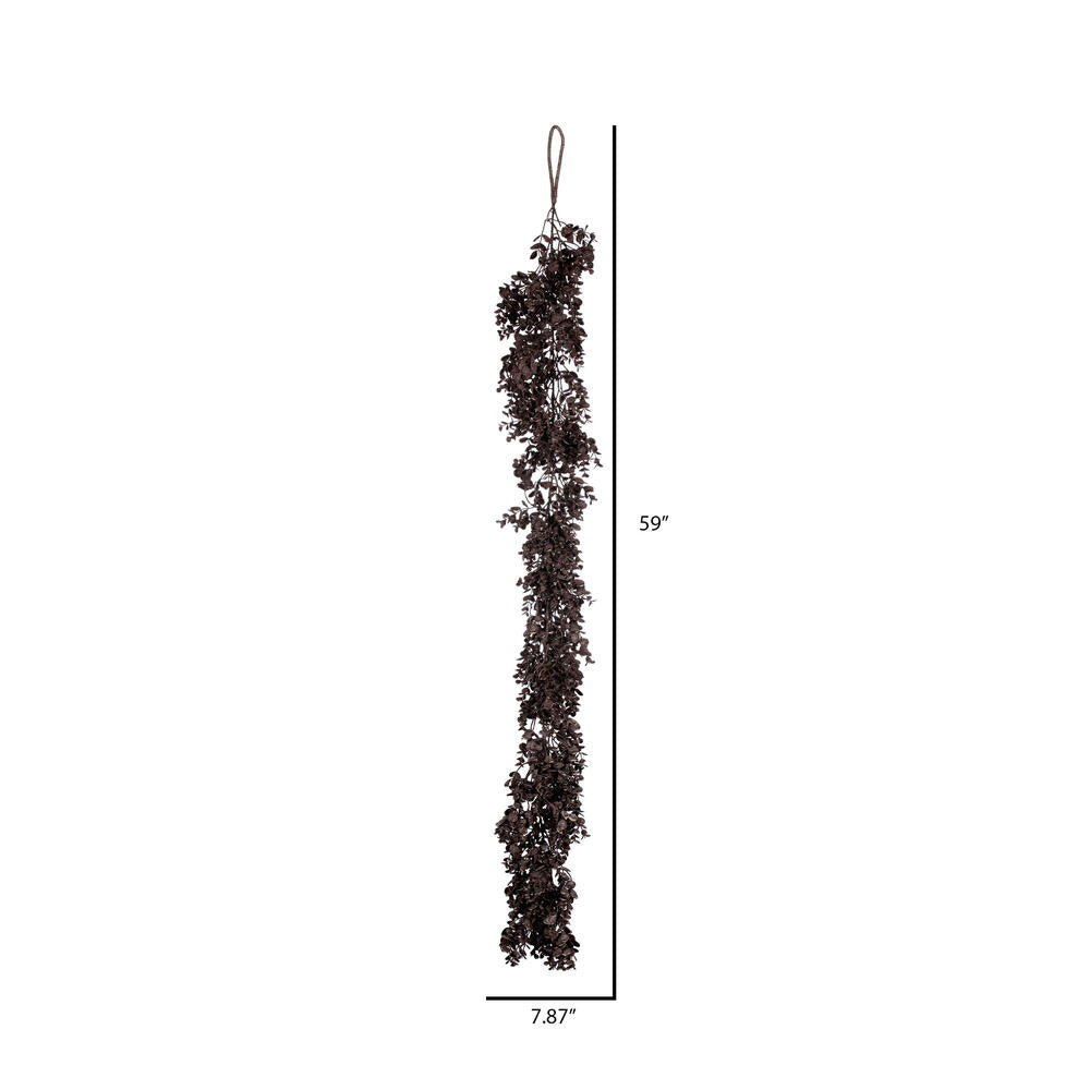 Vickerman 59" Brown Artificial Eucalyptus Garland.
