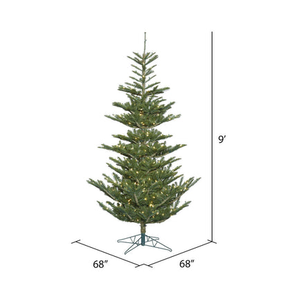 Vickerman 9' x 68" Alberta Spruce Artificial Christmas Tree with Warm White Dura-lit LED Lights