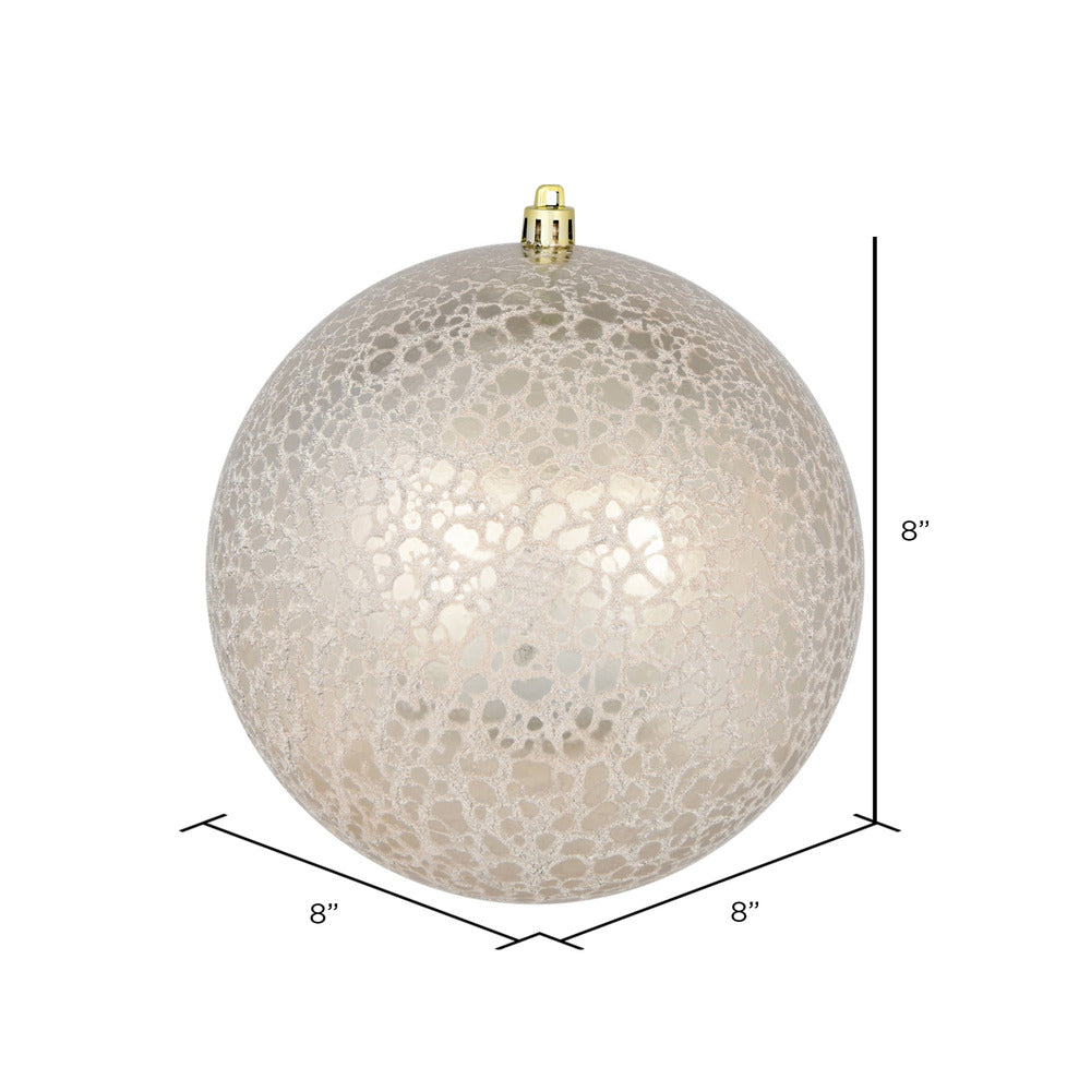 Vickerman 8" Champagne Crackle Ball Ornament