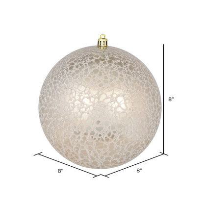 Vickerman 8" Champagne Crackle Ball Ornament