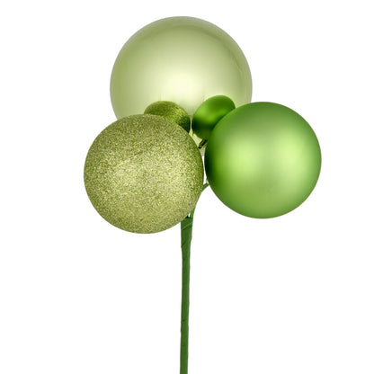 Vickerman 18" Celadon Ball Ornament Christmas Pick 4 per set