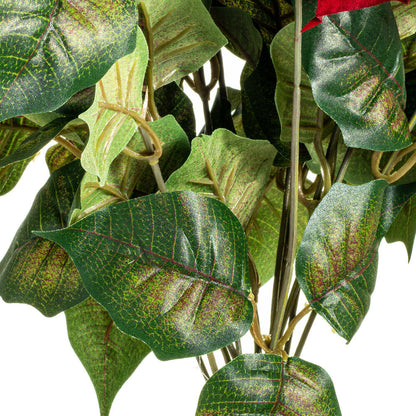 Vickerman 18" Red Poinsettia and Leaf Bush.