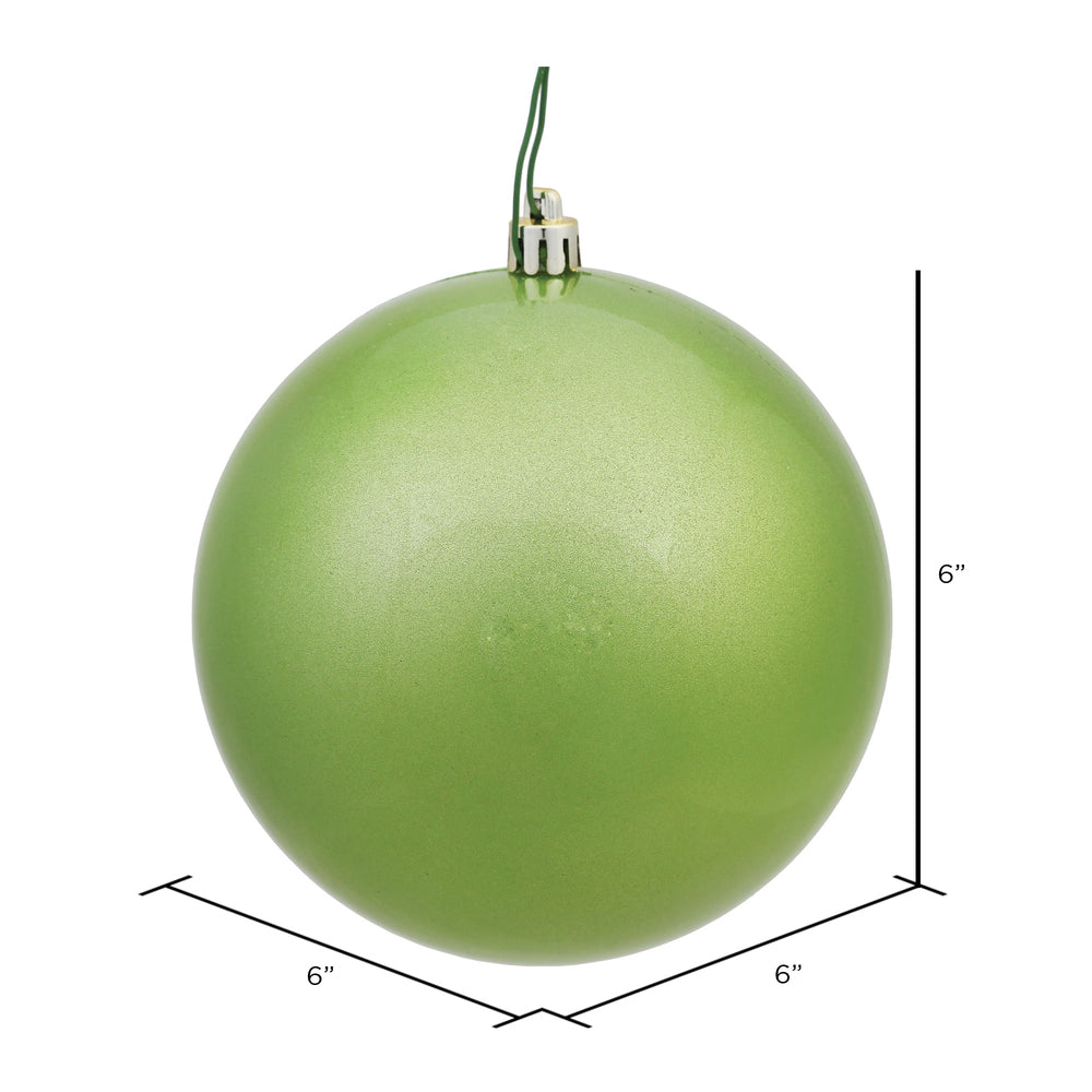 Vickerman 6" Celadon Candy Ball Ornament 4 per Bag