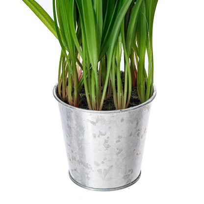 Vickerman 10.5" Artificial Assorted Set of Tulips in Metal Pot.