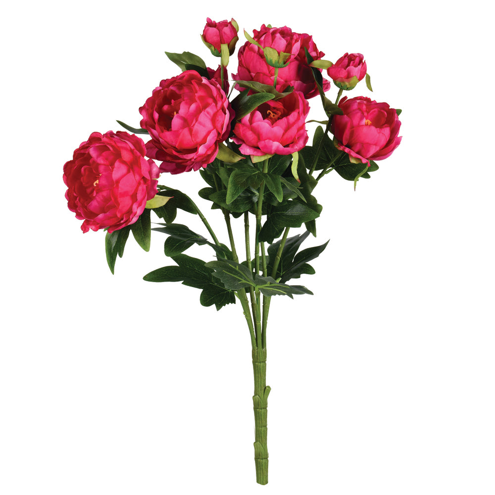 Vickerman 19" Artificial Fuchsia Peony Bush.