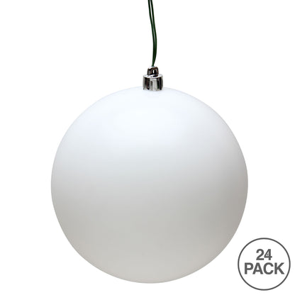 Vickerman 2.4" White Matte Ball Ornament 24 per Bag