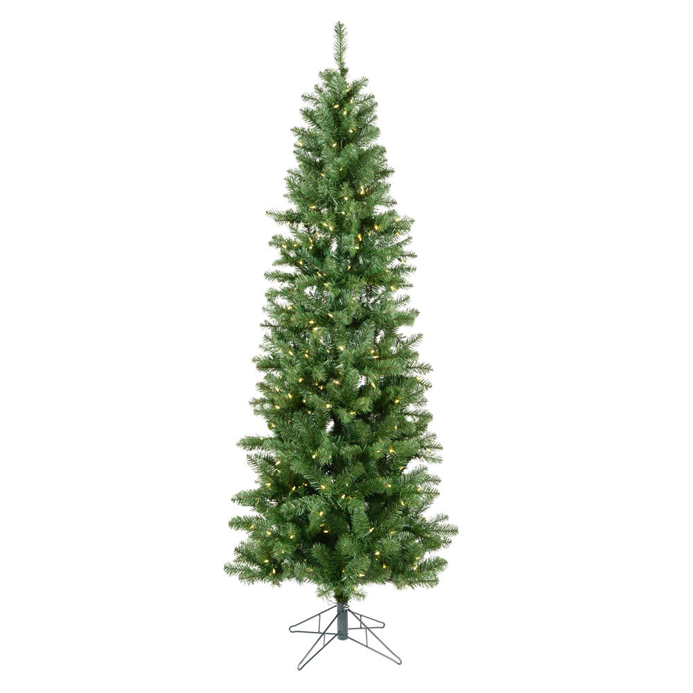 Vickerman 9.5' Salem Pencil Pine Artificial Christmas Tree Warm White LED Dura-lit Lights