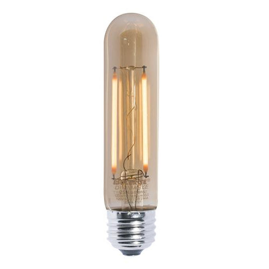 Bulbrite LED Filament T9 Nostalgic Thread Edison Light Bulb, 3 Watt (25W Equivalent) Antique Finish