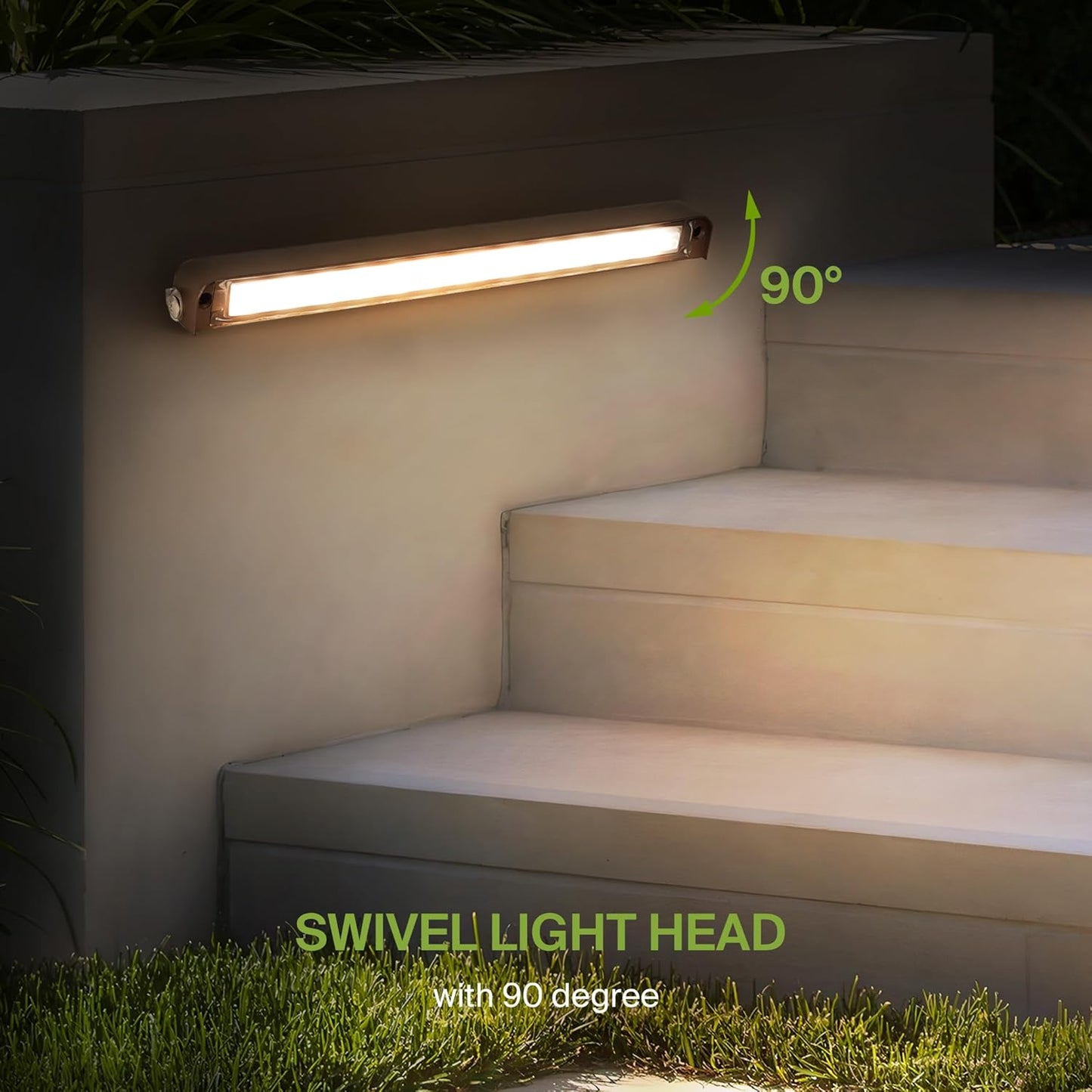 ASD Lighting LED Hardscape Light Swivel 12inch 5W 12V Non-Dimmable 2200K/2700K/3000K/4000K/5000K Bronze ETL 2 pack