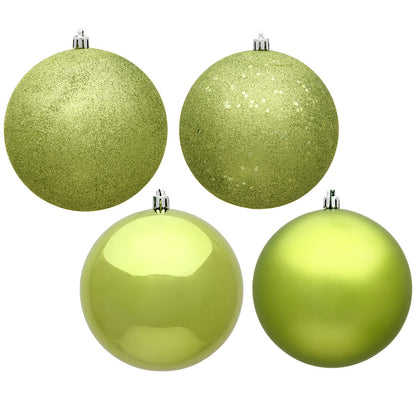 Vickerman 2.4" Lime 4-Finish Ball Ornament Assortment 60 per Box