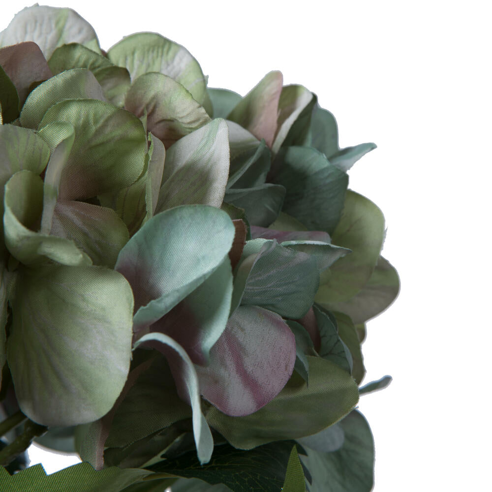 Vickerman 33'' Artificial Green Hydrangea Spray. Includes 2 sprays per pack.
