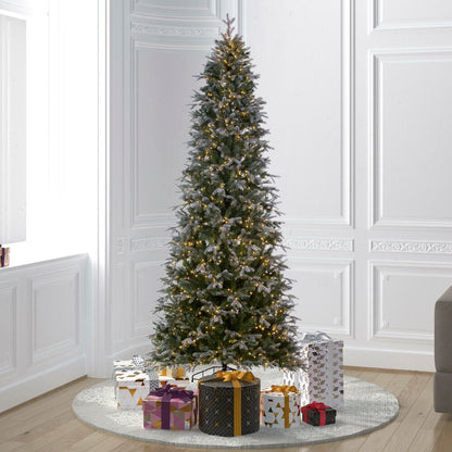 Vickerman 5.5' x 36" Frosted Douglas Fir Artificial Pre-Lit Christmas Tree Warm White 3mm LED Lights