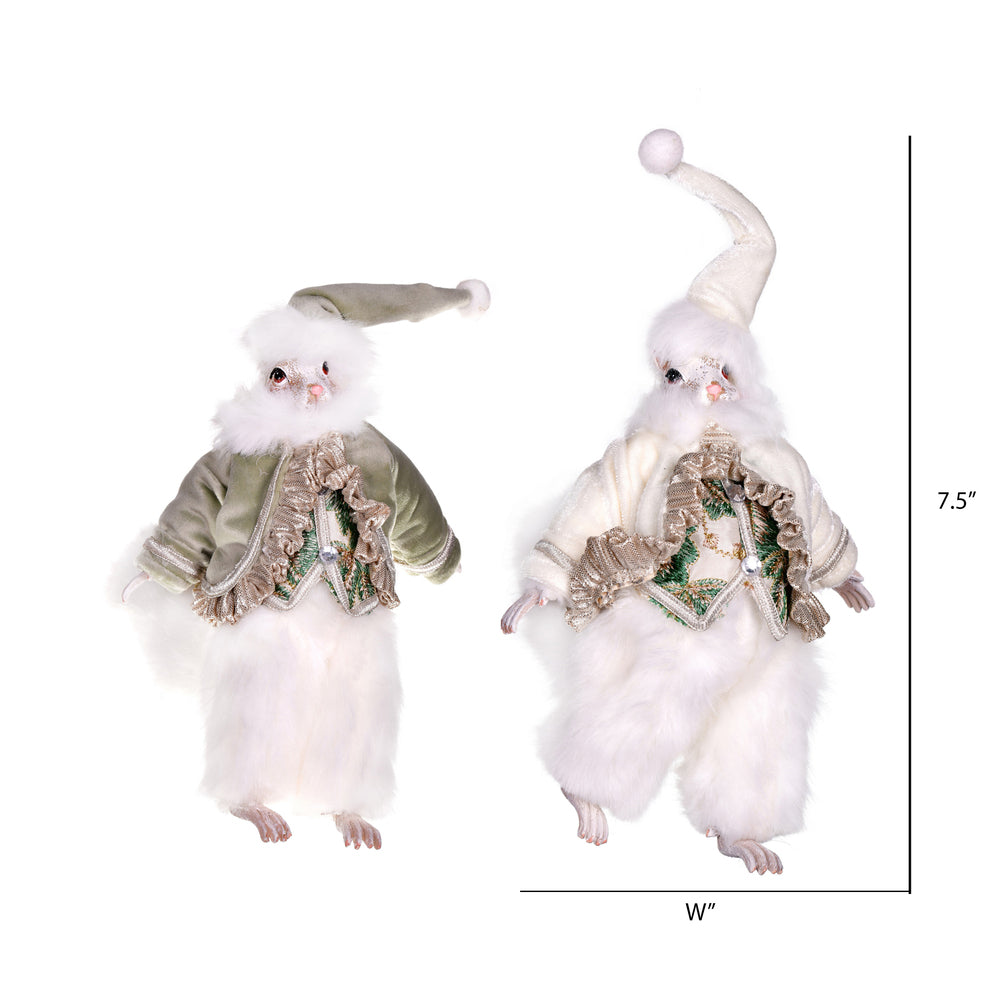 Vickerman 7.5" Jewel-Tide Greetings Collection Squirrel Ornament Assortment Pack of 2