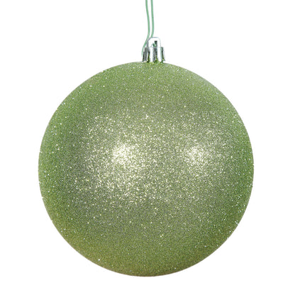 Vickerman 3" Celadon Glitter Ball Ornament 12 per Bag