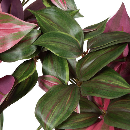 Vickerman 43" Artificial Green and Red Leaf Hanging Bush.