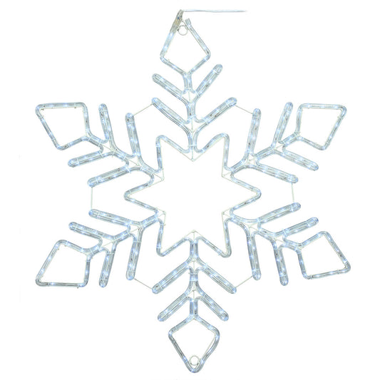 Vickerman 36" Pure White LED Star Twinkle Ropelight Snowflake