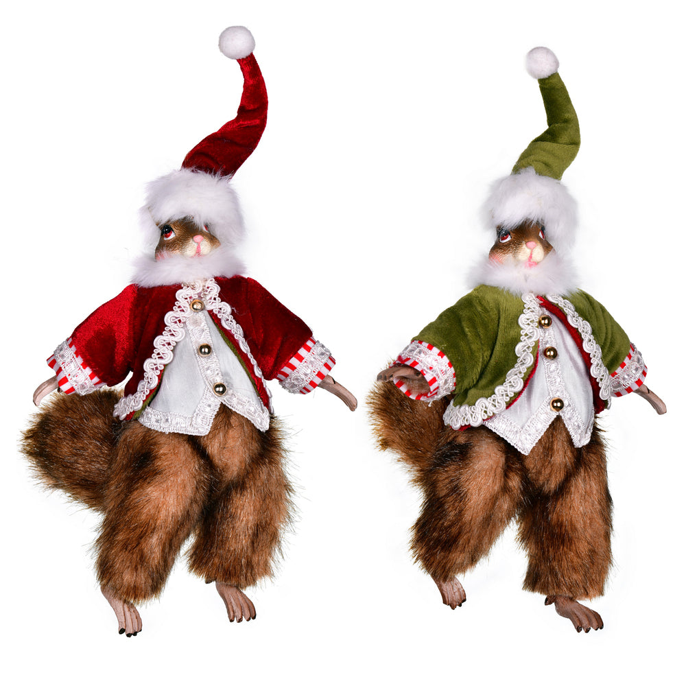 Vickerman 7.5" Candy Wonderland Collection Squirrel Ornament Assortment Pack of 2