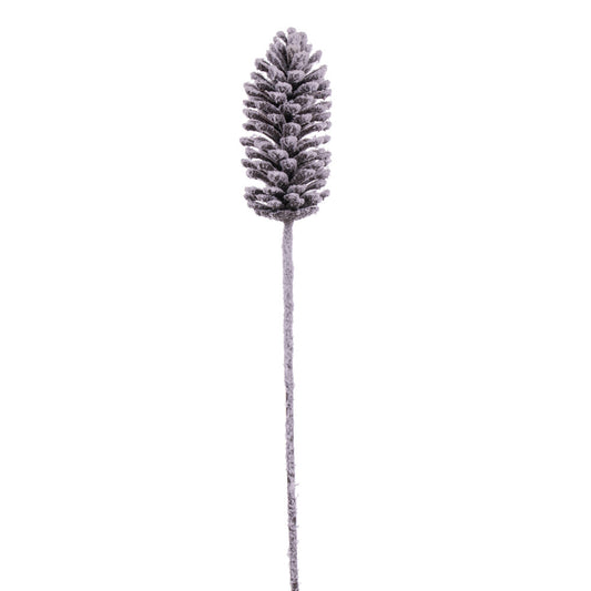 Vickerman 30" Glitter Artificial Snow Pinecone Stem 2 per bag.
