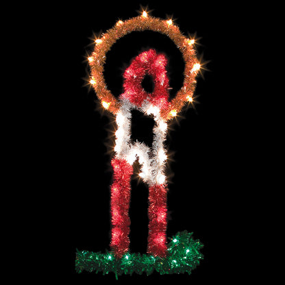 Vickerman 4' Metallic Candle Halo Commercial Pole Decoration With 40 LED Lights.
