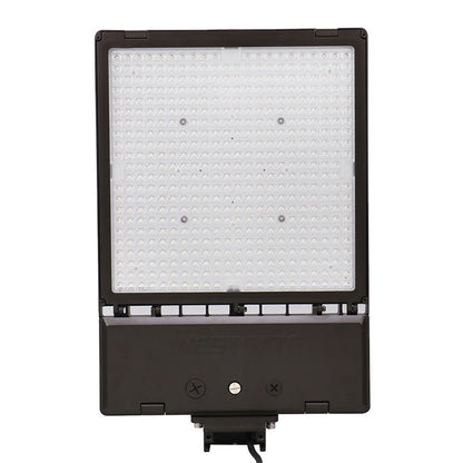 Westgate Maximum-Feature Area Flood 70/100/150W 30/40/50K T3 Rotatable Photocell And Sensor Ready, Outdoor Lighting, 70W/100W/150W, 145 Lumens/W,  30K/40K/50K, Bronze Finish, 0-10V