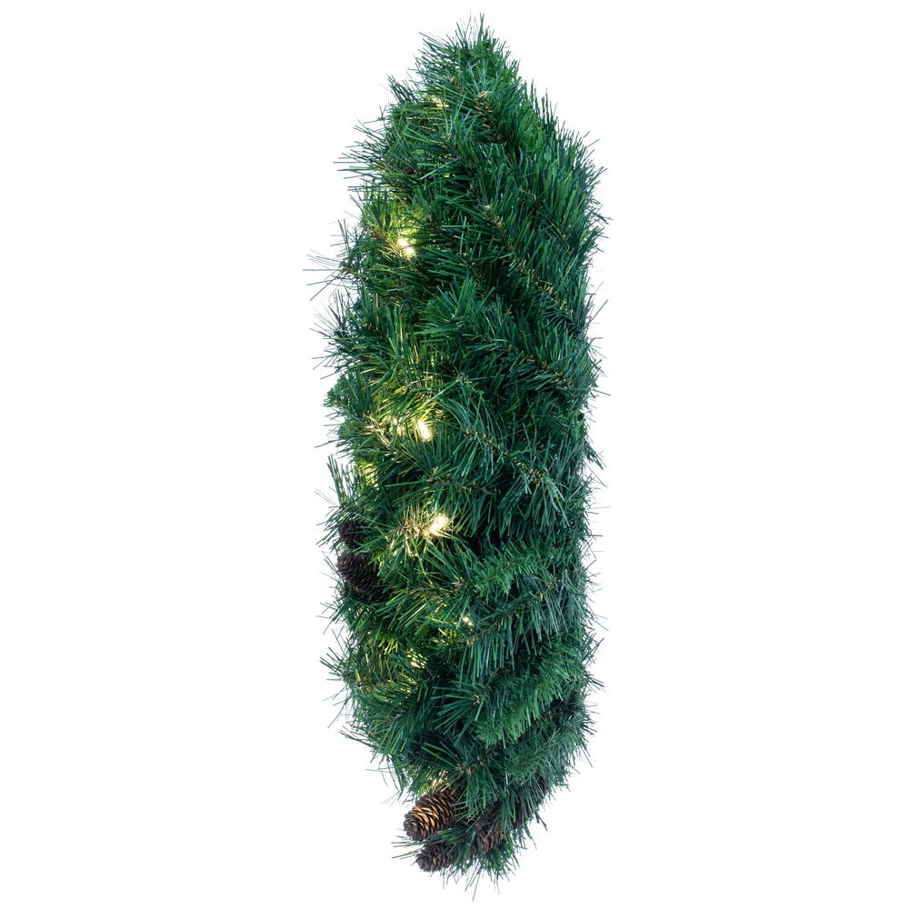 Vickerman 30" Cheyenne Pine Artificial Christmas Wreath Warm White LED Lights