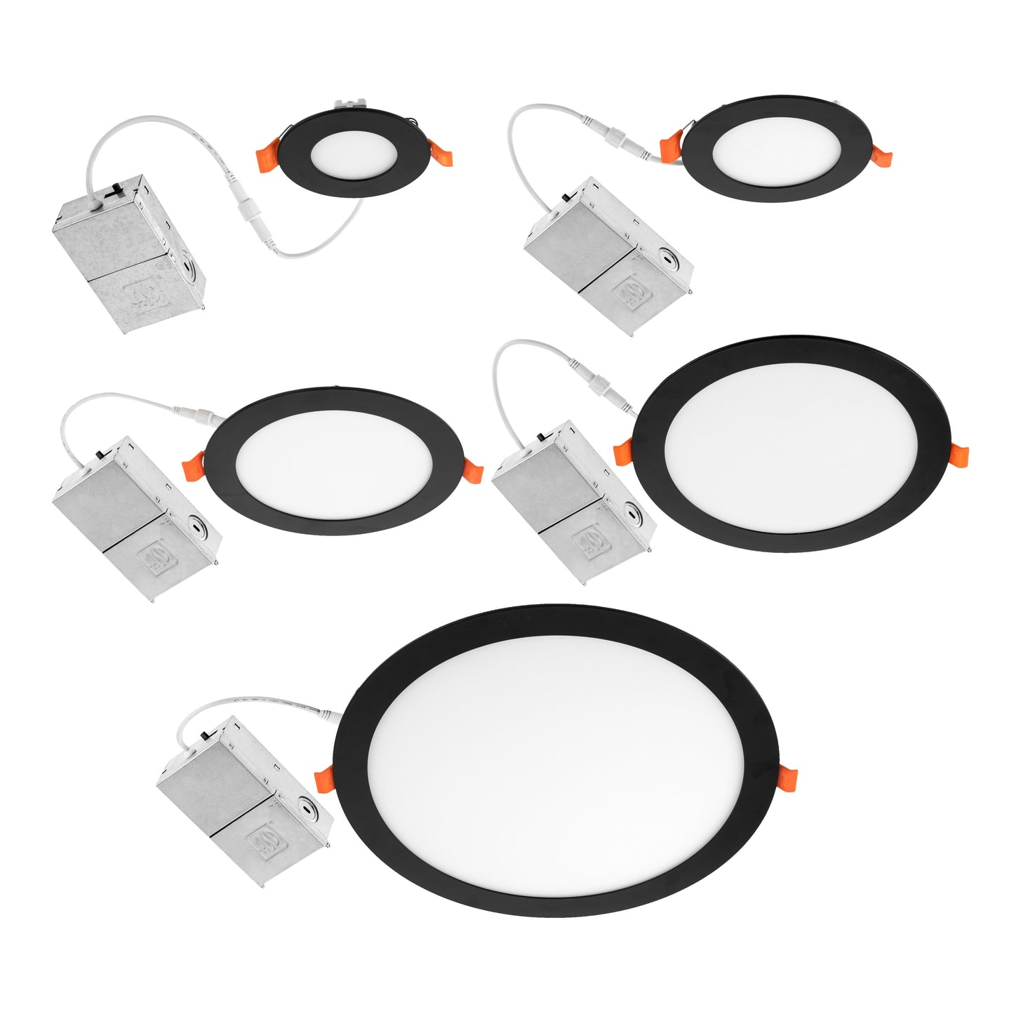 ASD Lighting LED Round Recessed Mini Panel 6" 15W 120V Dimmable CCT Selectable 2700/3000/3500/4000/5000K Oil Rubbed Bronze UL Energy Star 6pack