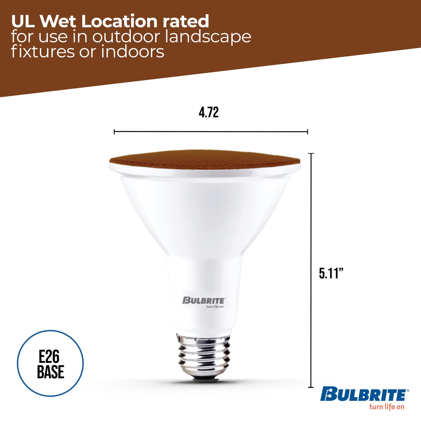 Bulbrite 772501 90-Watt Equivalent, Amber Color PAR38 Weatherproof Outdoor E26 Medium Base Flood LED Light Bulb