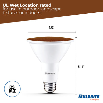 Bulbrite 772501 90-Watt Equivalent, Amber Color PAR38 Weatherproof Outdoor E26 Medium Base Flood LED Light Bulb